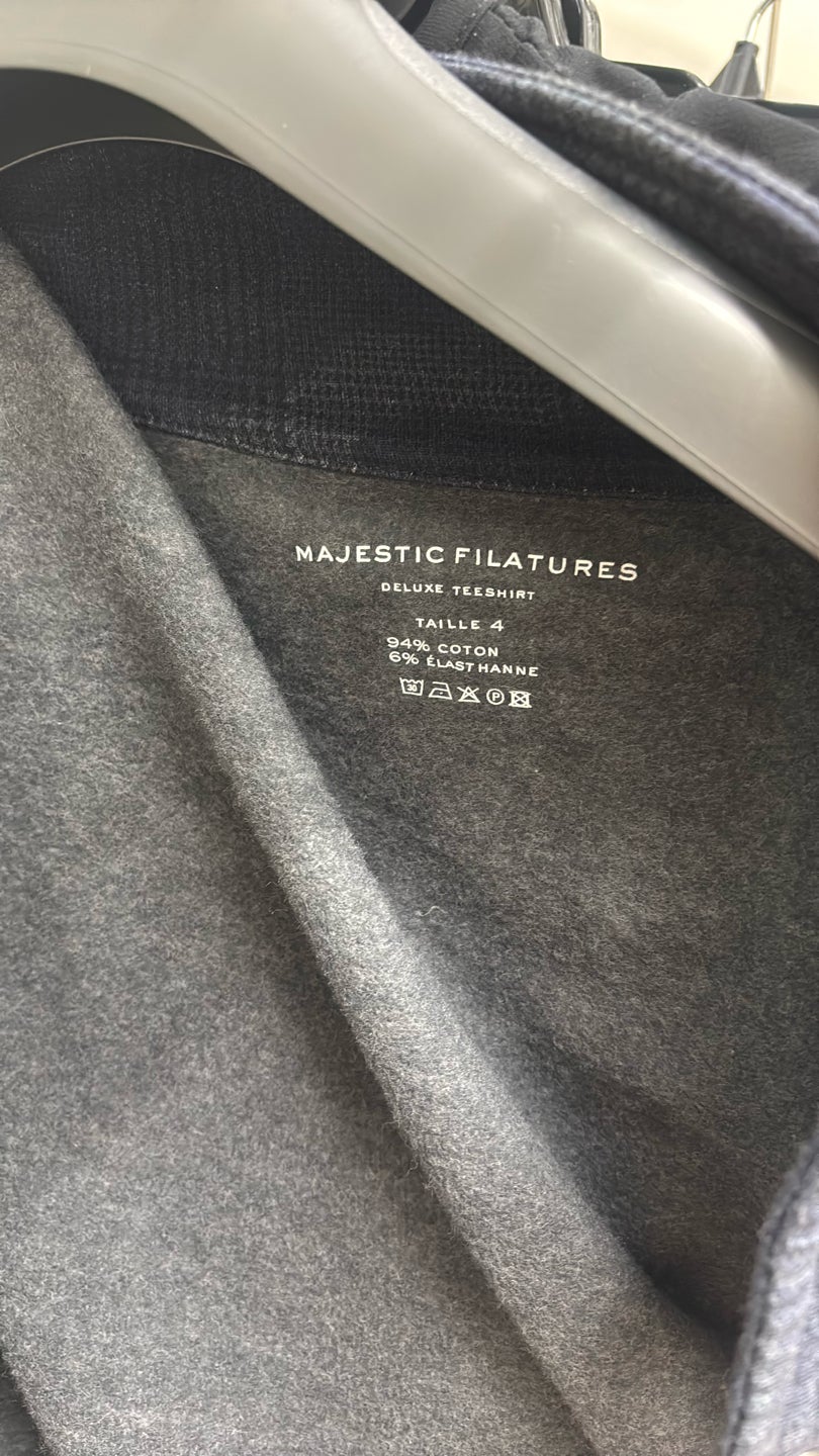 MAJESTIC FILATURES Printed Navy Utility Jacket — view 4