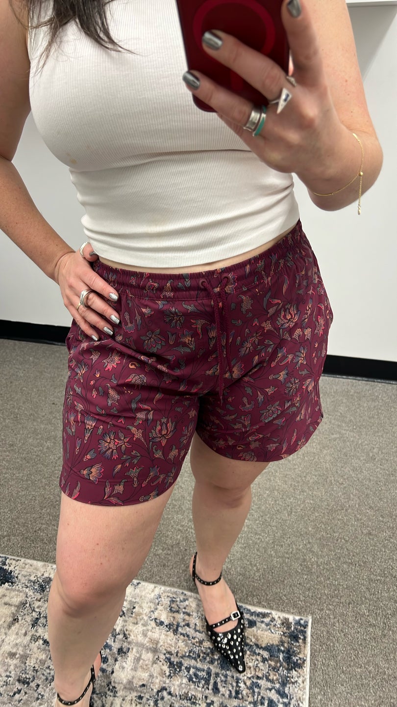 ZIMMERMANN Burgundy Patterned Swimshort (442) — view 3