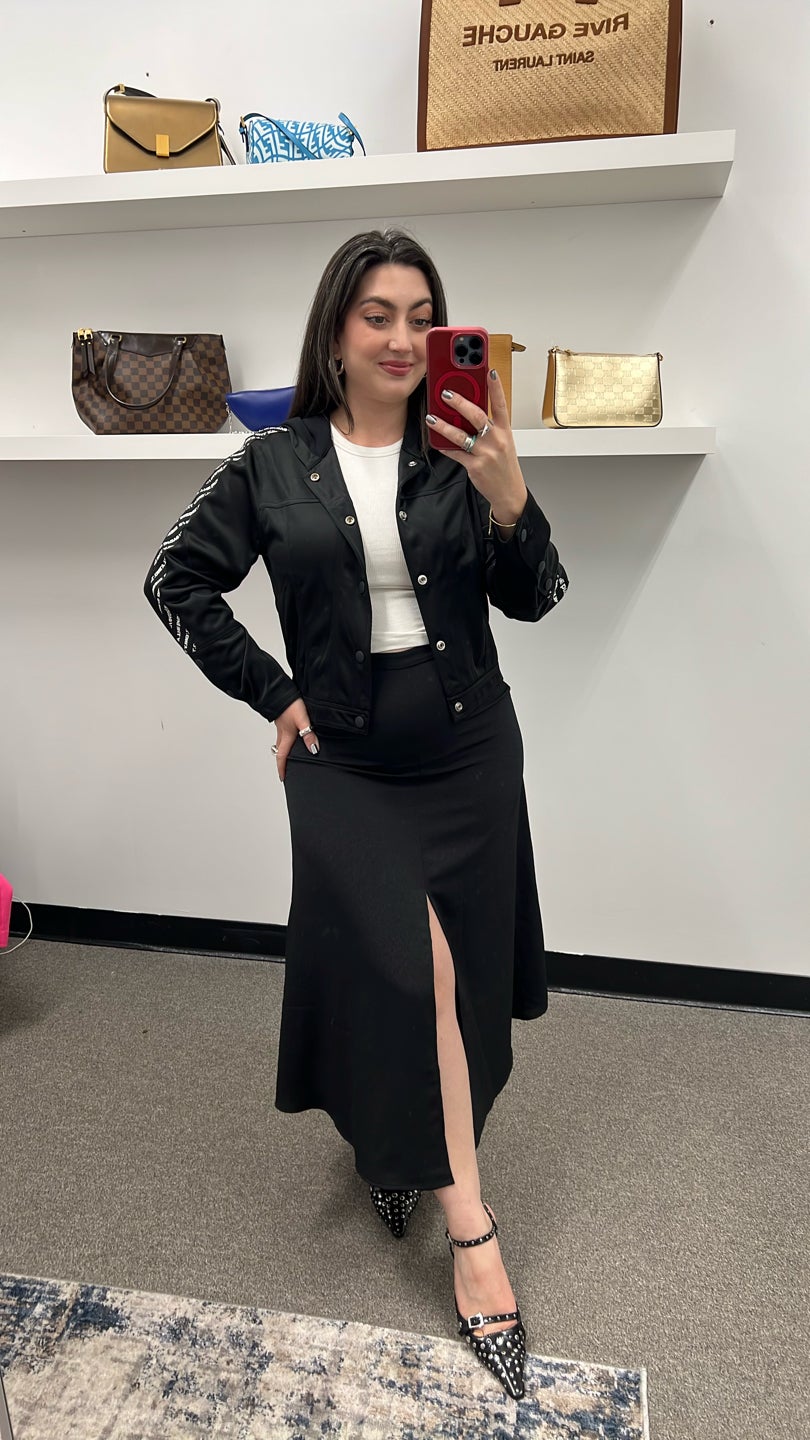 VANESSA BRUNO Black Midi Skirt (super flattering!) — view 2