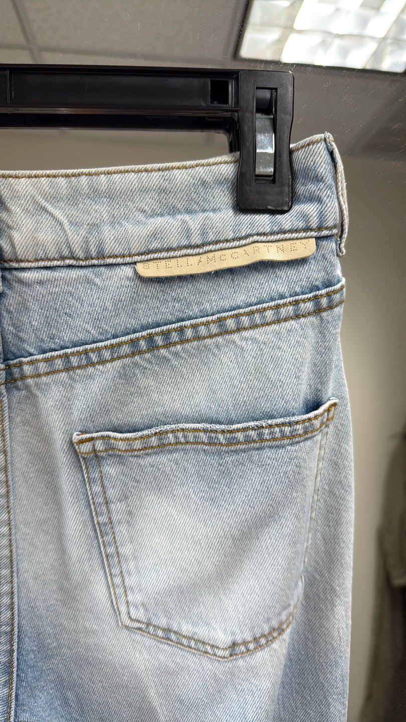 STELLA MCCARTNEY Rib light wash mid raise jeans (1056) — view 3