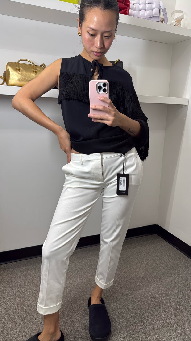 DSQUARED2 Cotton blend White Capri pants🌟New + Tag (326) — view 3