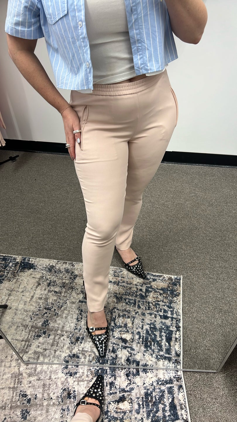 STELLA MCCARTNEY Blush Pink Stretch Waist Trouser