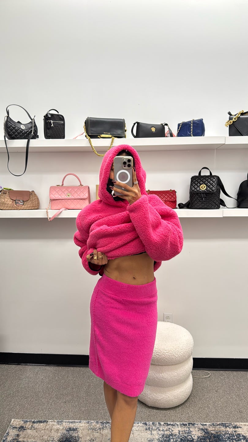 HELMUT LANG 💞💖 Pink Cotton and Elastan Skirt (414)