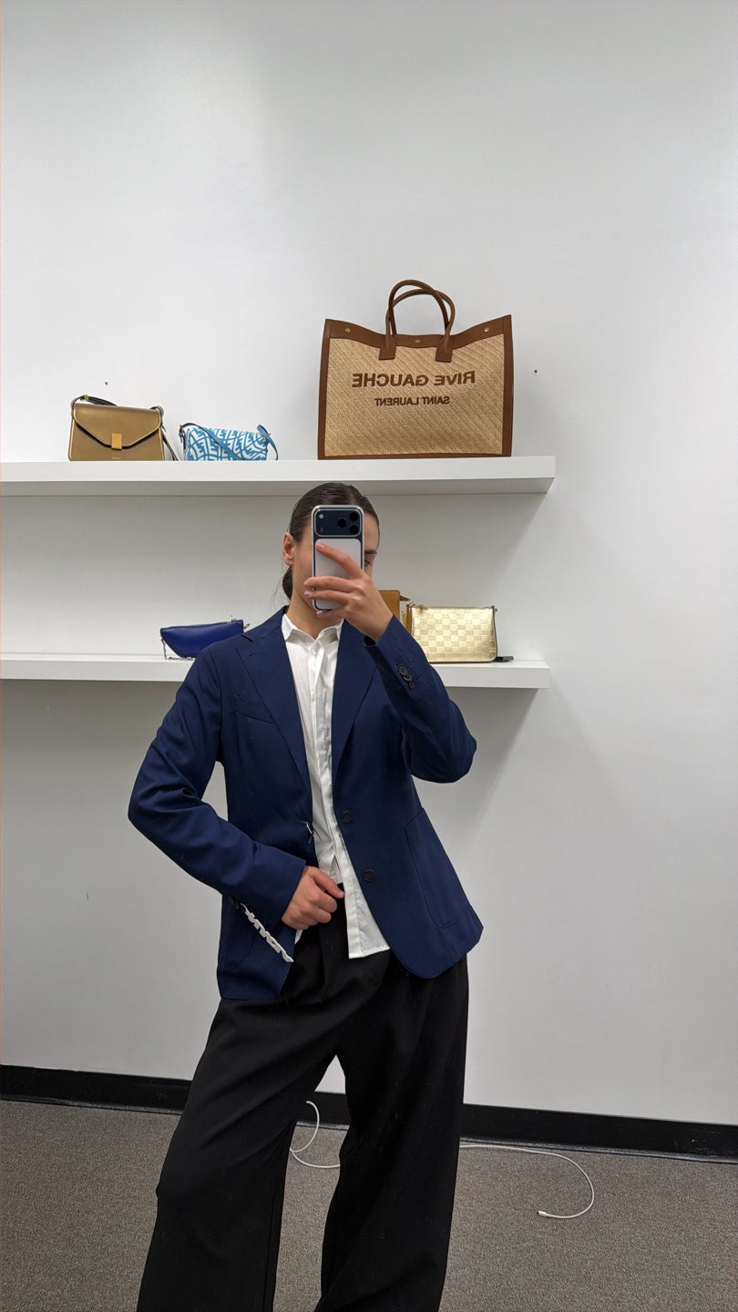 MANUEL RITZ Navy wool mens blazer (512) — view 3