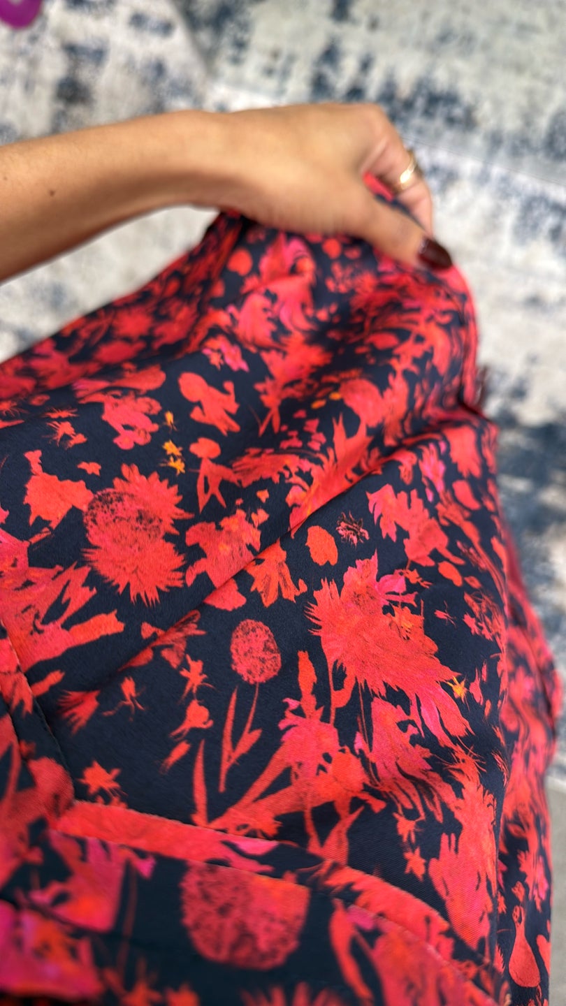 IRO ♥️ Red Multicolored Viscose and Silk To — view 3
