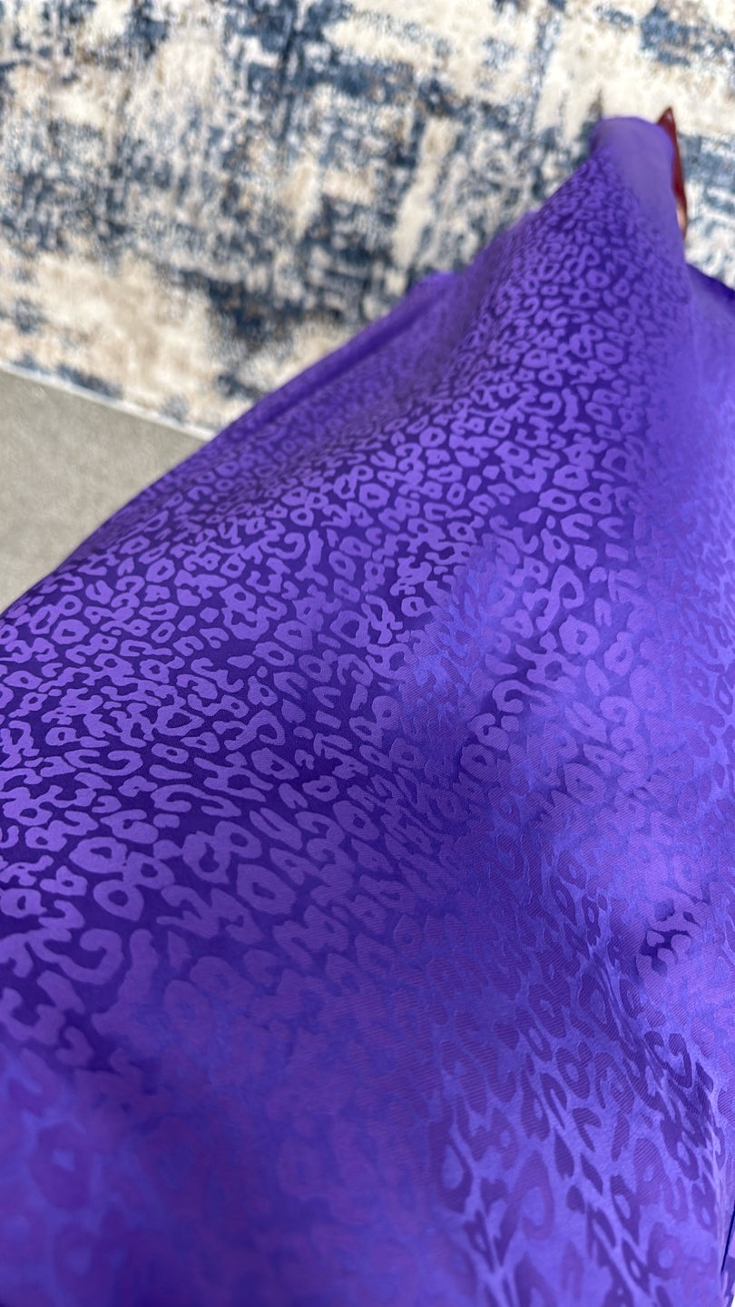 RONNY KOBO 💜 Purple Long Sleeve V-Neck Long Dress — view 3