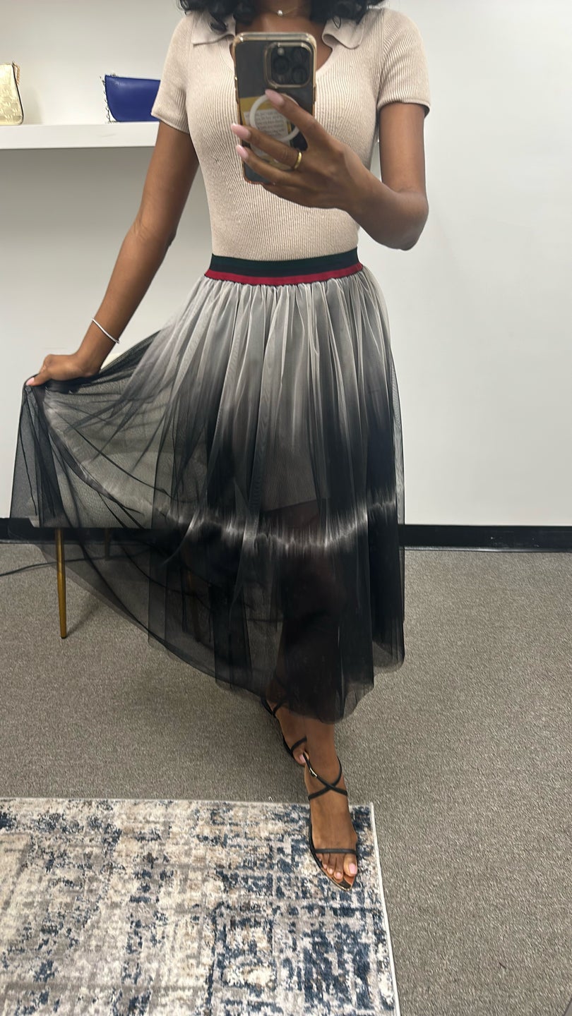 MONNALISA Black and gray elastic band dress — view 2