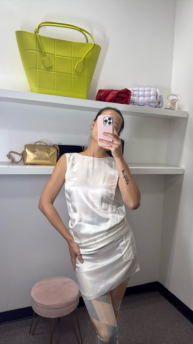 MAISON MARGIELA 4 sticking 💞White 100% silk slip — view 2