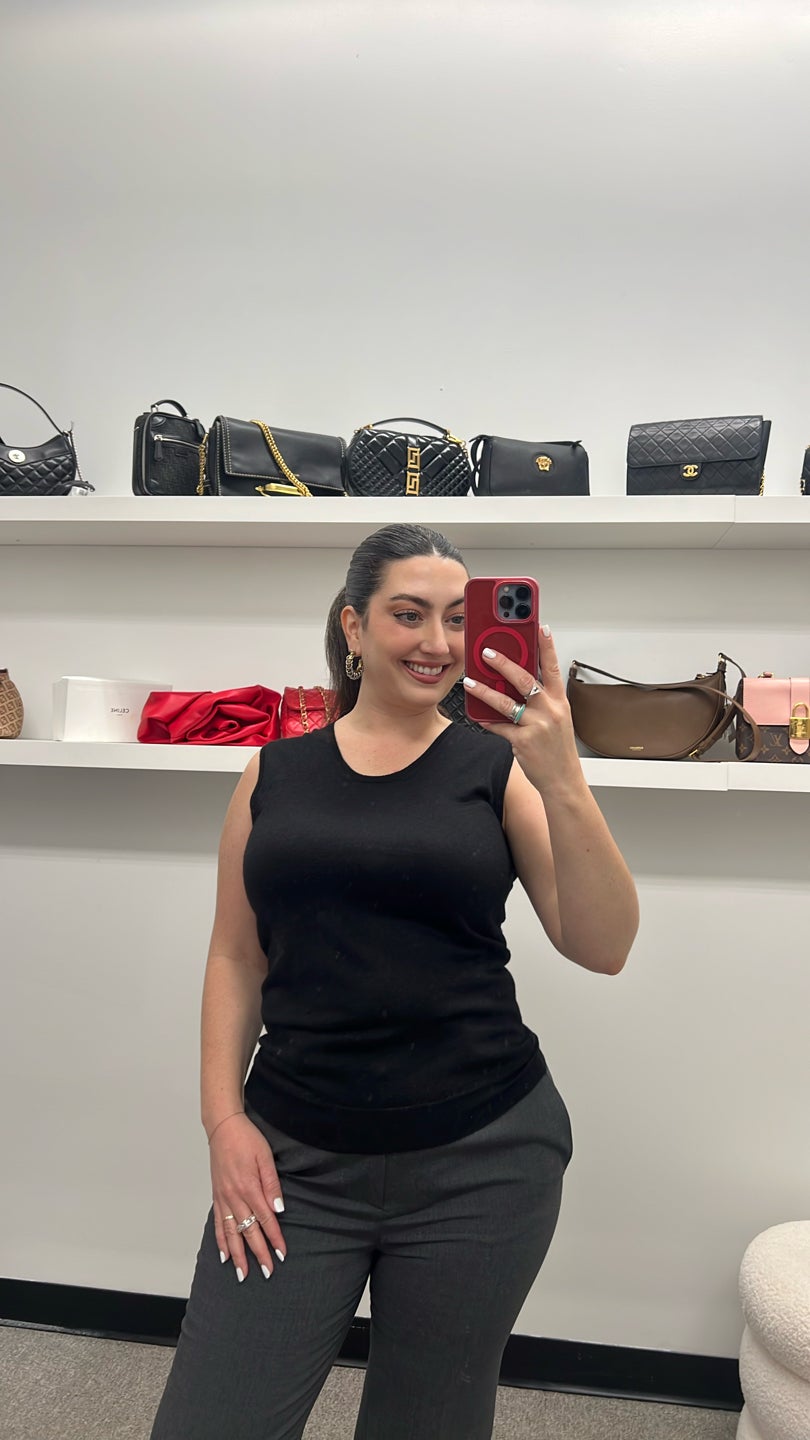 CRUCIANI Black Sweater Tank — view 2