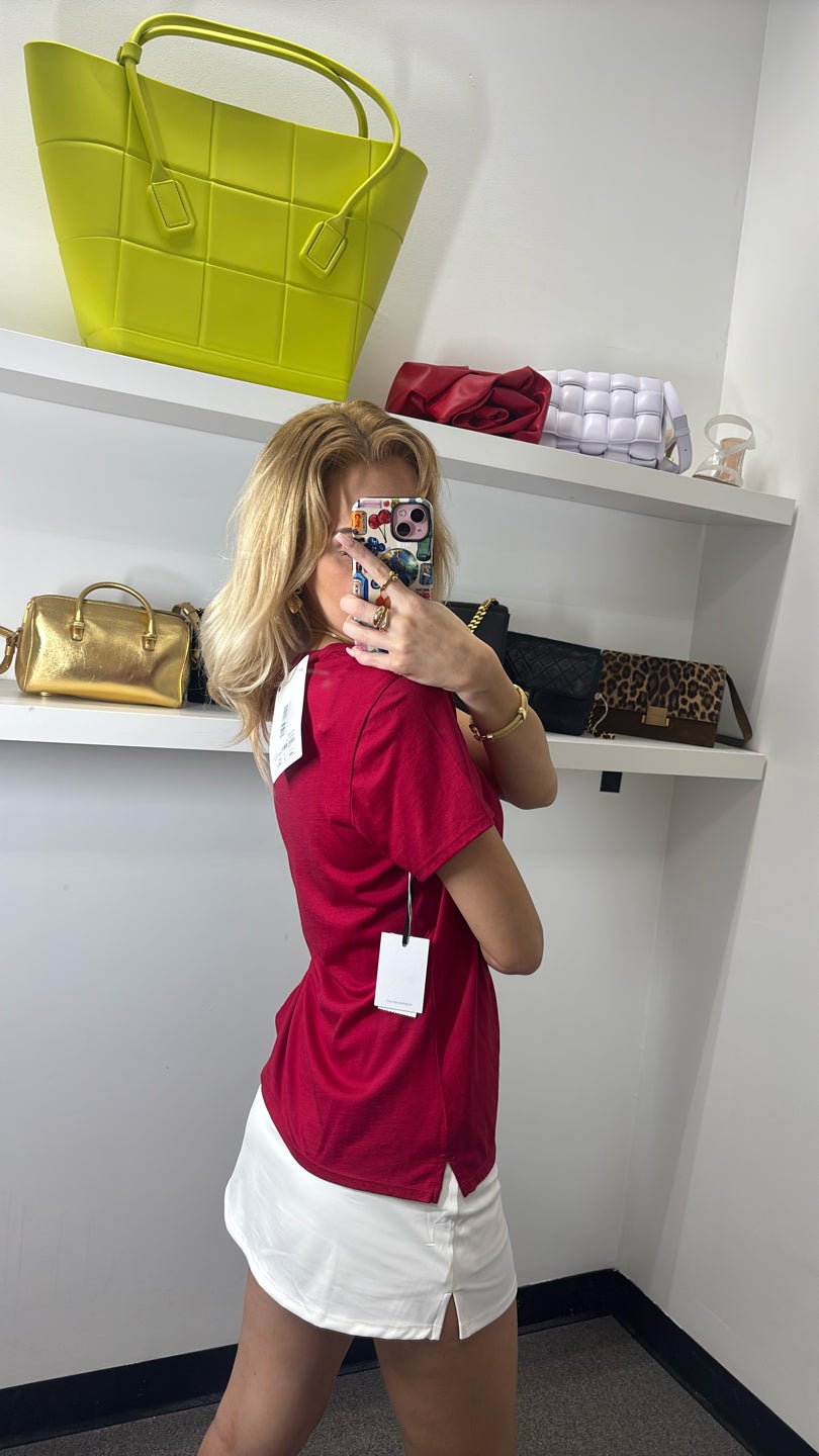 THE SCRIPT Red 100% Cotton T ShIrt — view 3