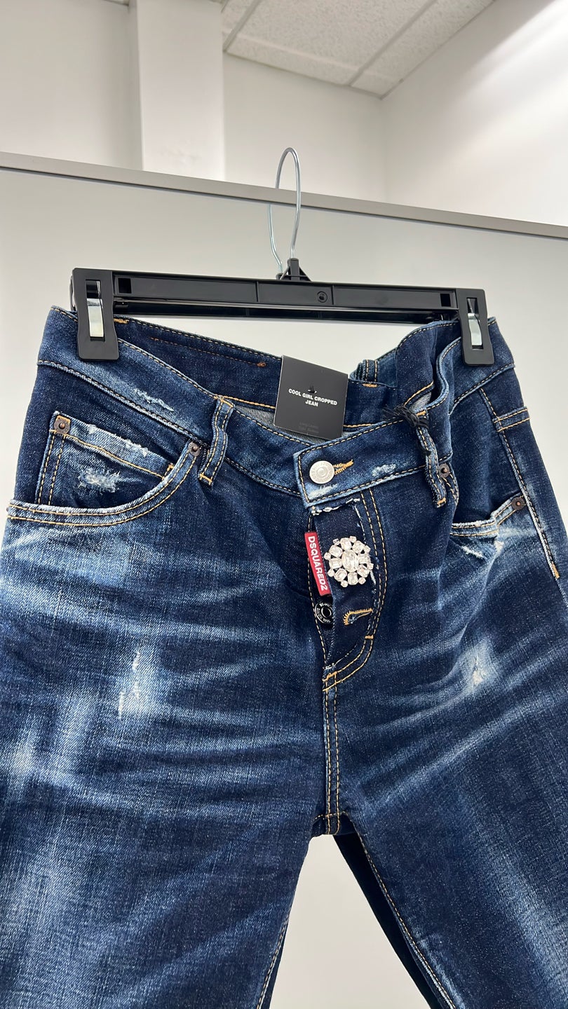 DSQUARED2 Cool Girl Crops 😎 denim distressed capris
