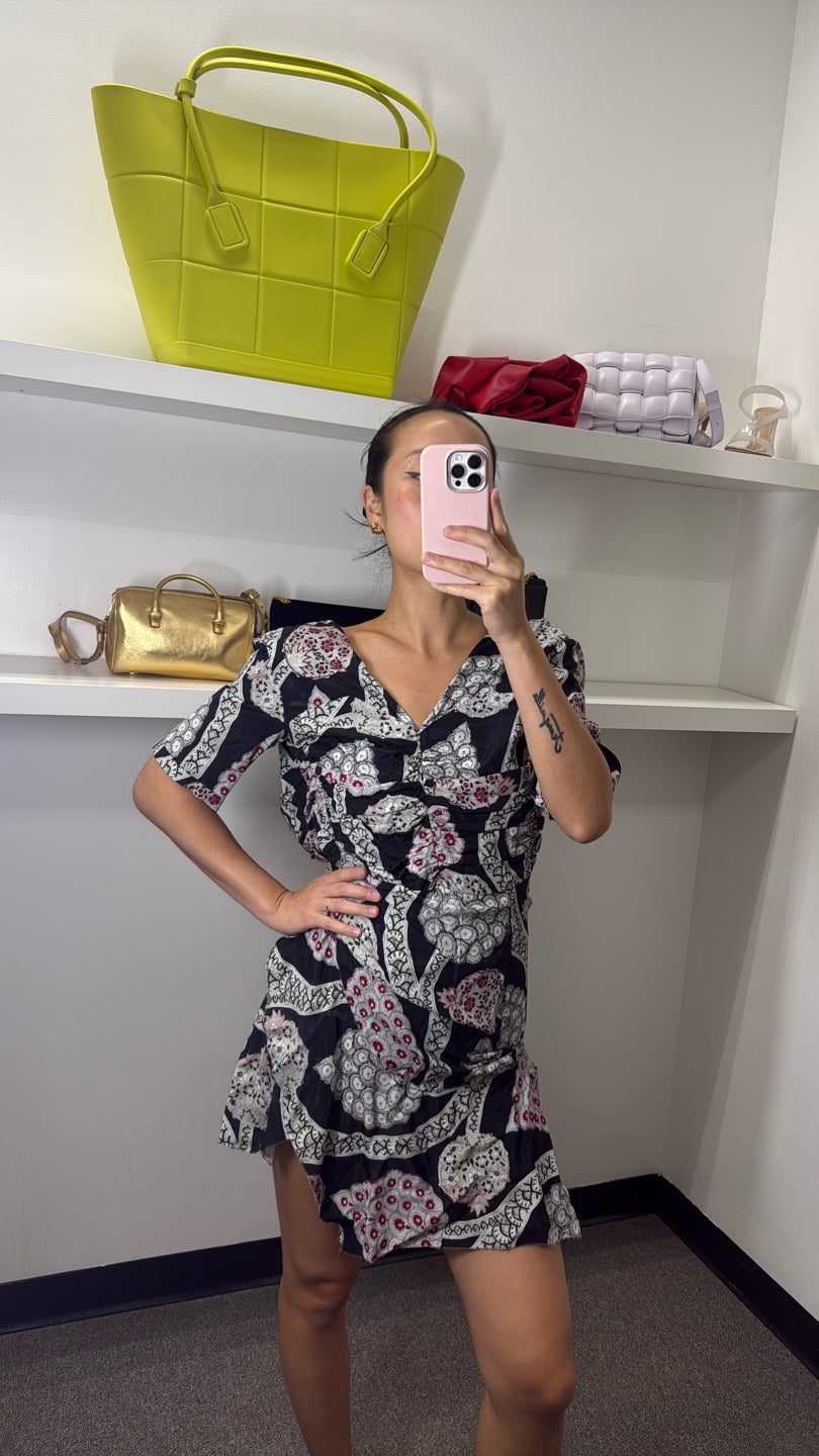 ISABEL MARANT RUN✨Girlies matching Viscose floral print dress (305)