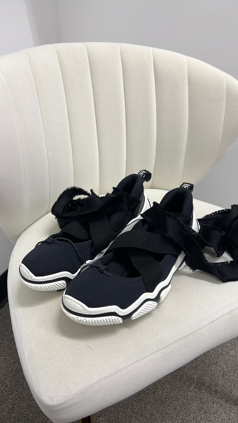 VALENTINO GARAVANI *The cool girl* ballet sneaker with ankle ties — view 2