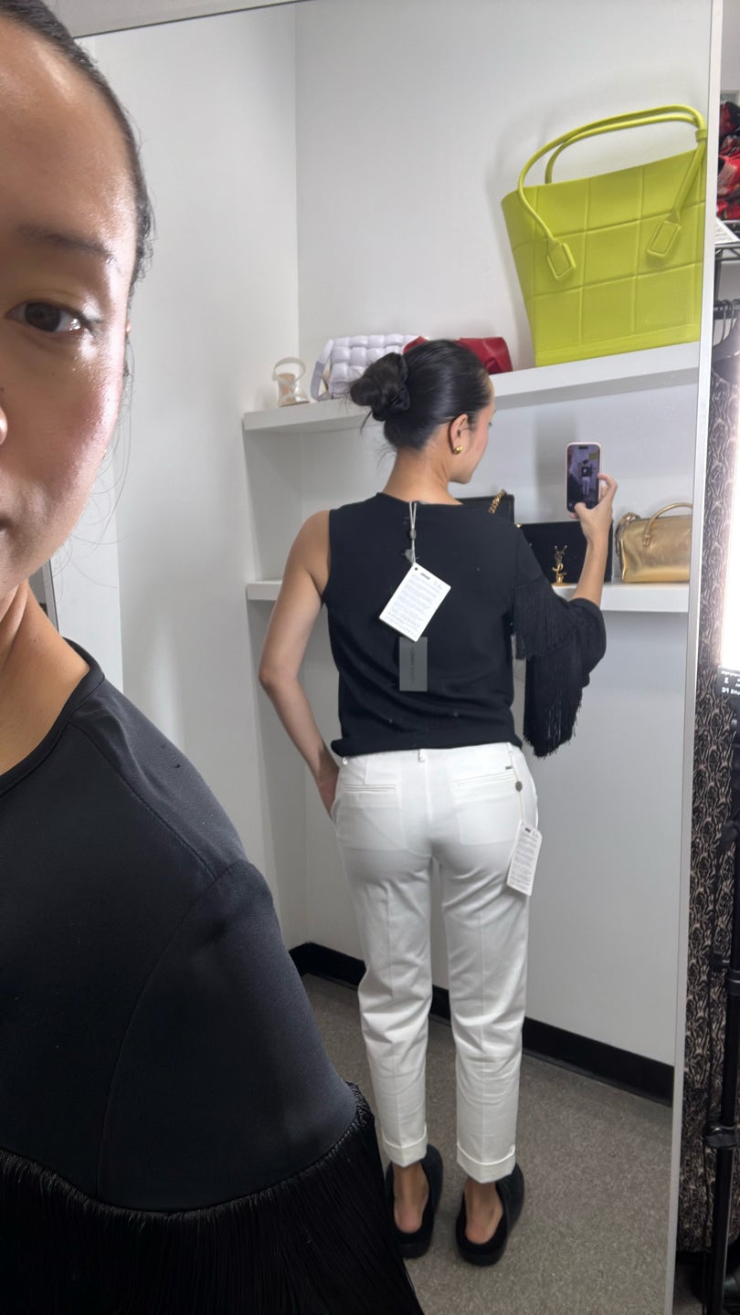 DSQUARED2 Cotton blend White Capri pants🌟New + Tag (326)