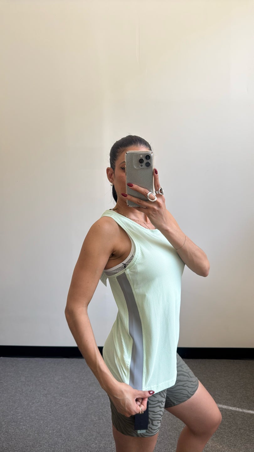 LAAIN Mint Green Spandex Top — view 3