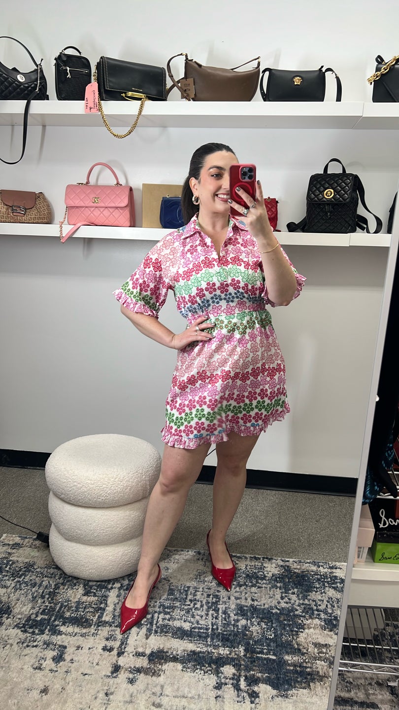 DSQUARED2 Flower Printed Babydoll dress (440)