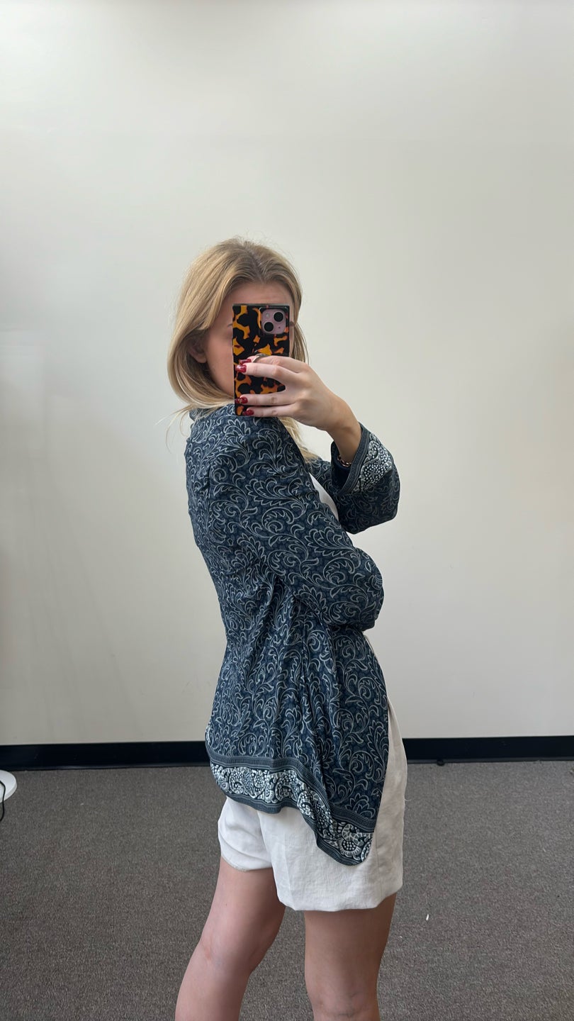 VANESSA BRUNO Blue Printed Lightweight Jacket — view 3