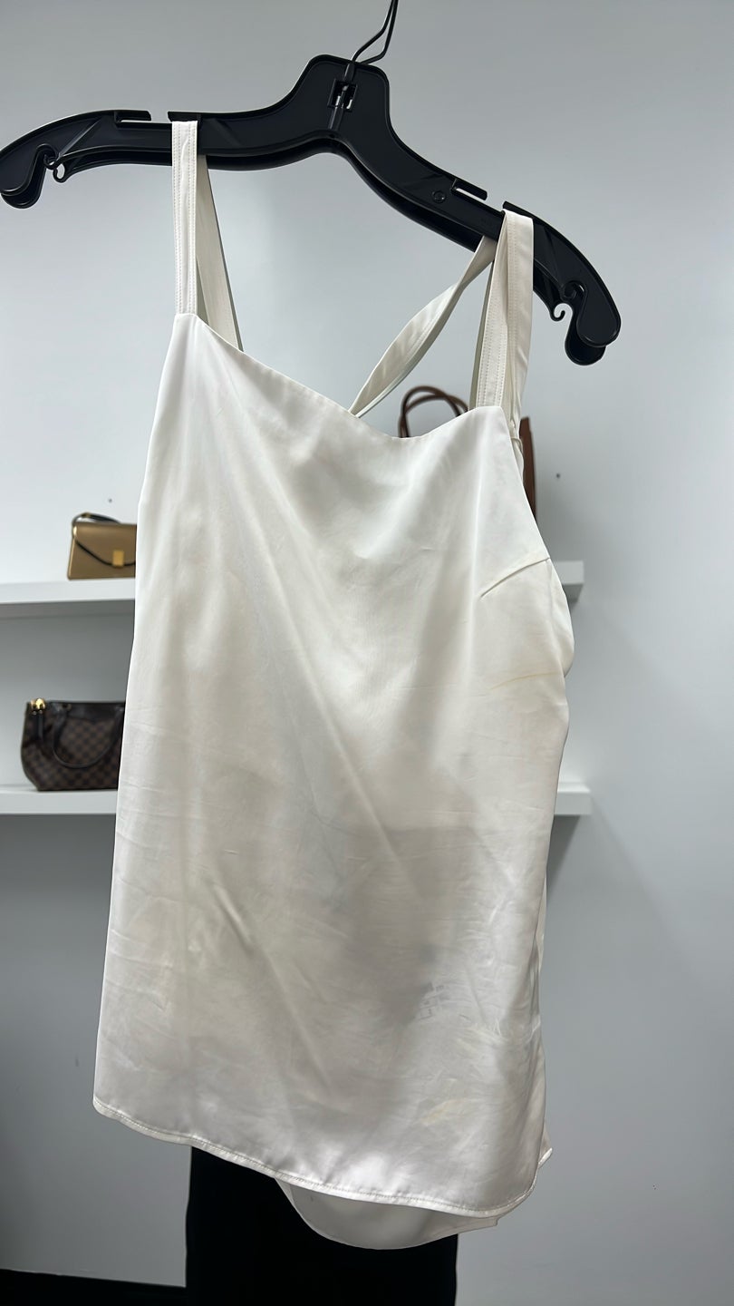 HELMUT LANG Creamy Viscose White Tank (511)