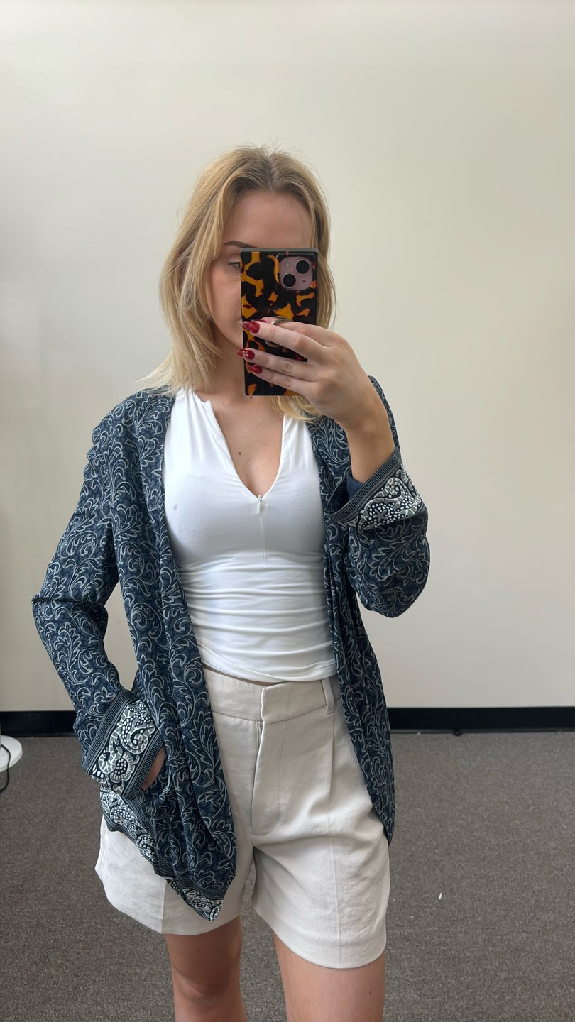 VANESSA BRUNO Blue Printed Lightweight Jacket — view 2