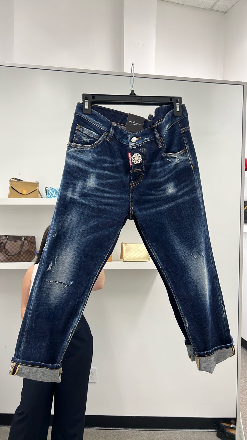 DSQUARED2 Cool Girl Crops π denim distressed capris β view 3